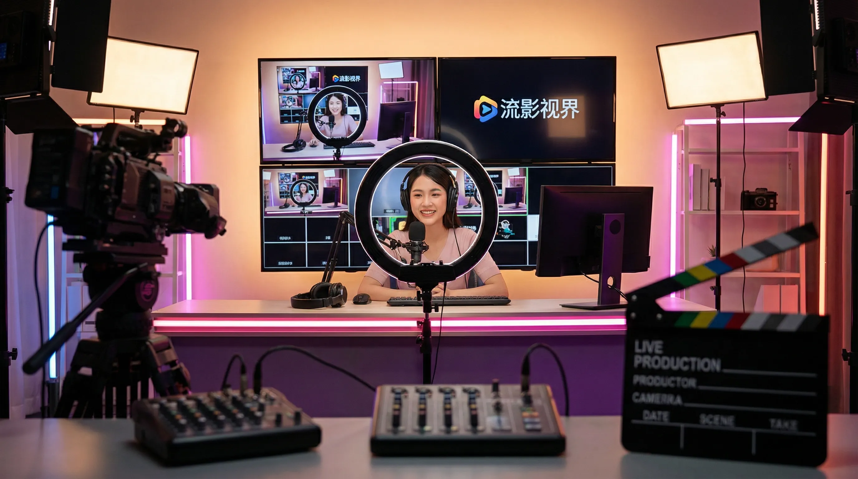 国产精品影视传媒平台宣传横幅